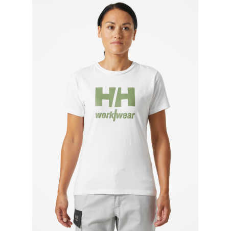 Dámske bavlnené tričko biele W LOGO T-SHIRT | Helly Hansen Workwear