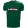 Bavlnené pracovné tričko GRAPHIC zelené| Helly Hansen Workwear