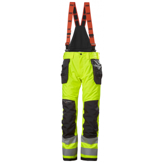 Membránové reflexné pracovné nohavice žlté ALNA 2.0 SHELL CONSTRUCTION PANT CL 2 | Helly Hansen Workwear