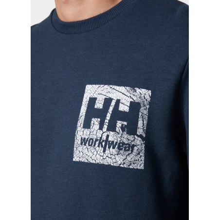 Pohodlná mikina z teplákoviny modrá| Helly Hansen Workwear